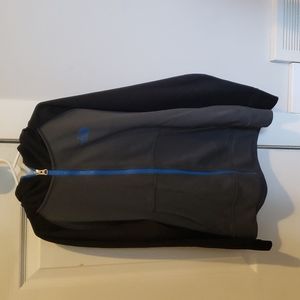 Northface Boys Medium Black, grey, and blue zipup